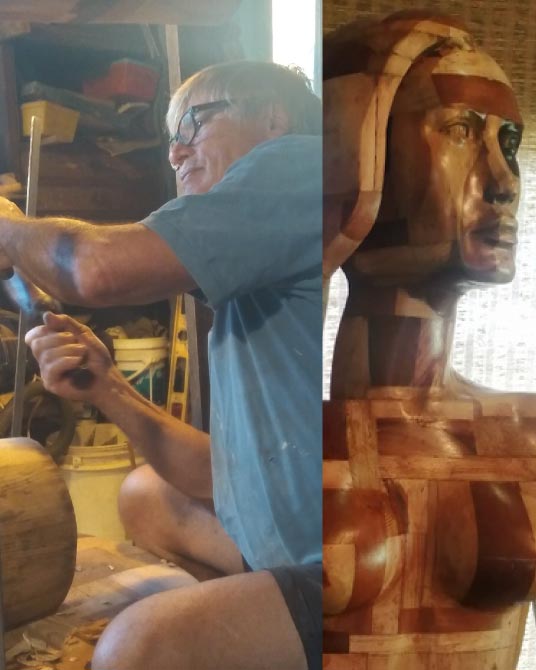 Hector Pecoy, escultor Uruguayo, expositor de Feria de Artistas PA
