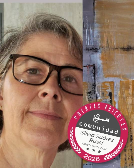 Silvia Suárez Russi, artista plastica de Puertas Abiertas Art Gallery Uruguay