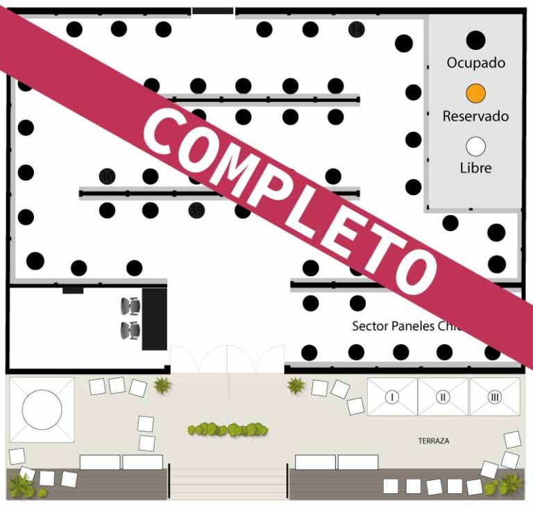 Plano salon muestra de arte