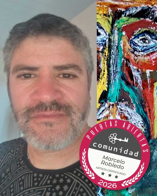 Marcelo Robledo, artista de la galería de arte Puertas Abiertas Uruguay