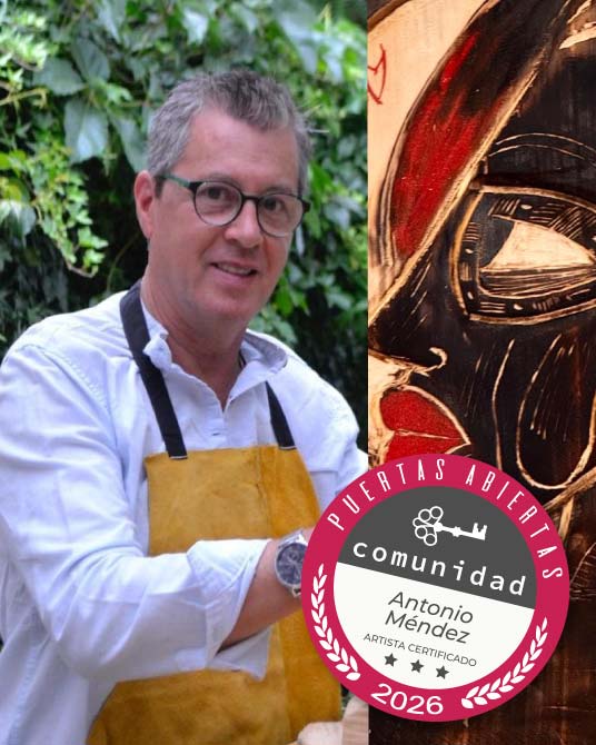 Antonio Méndez, escultor de comunidad Puertas Abiertas